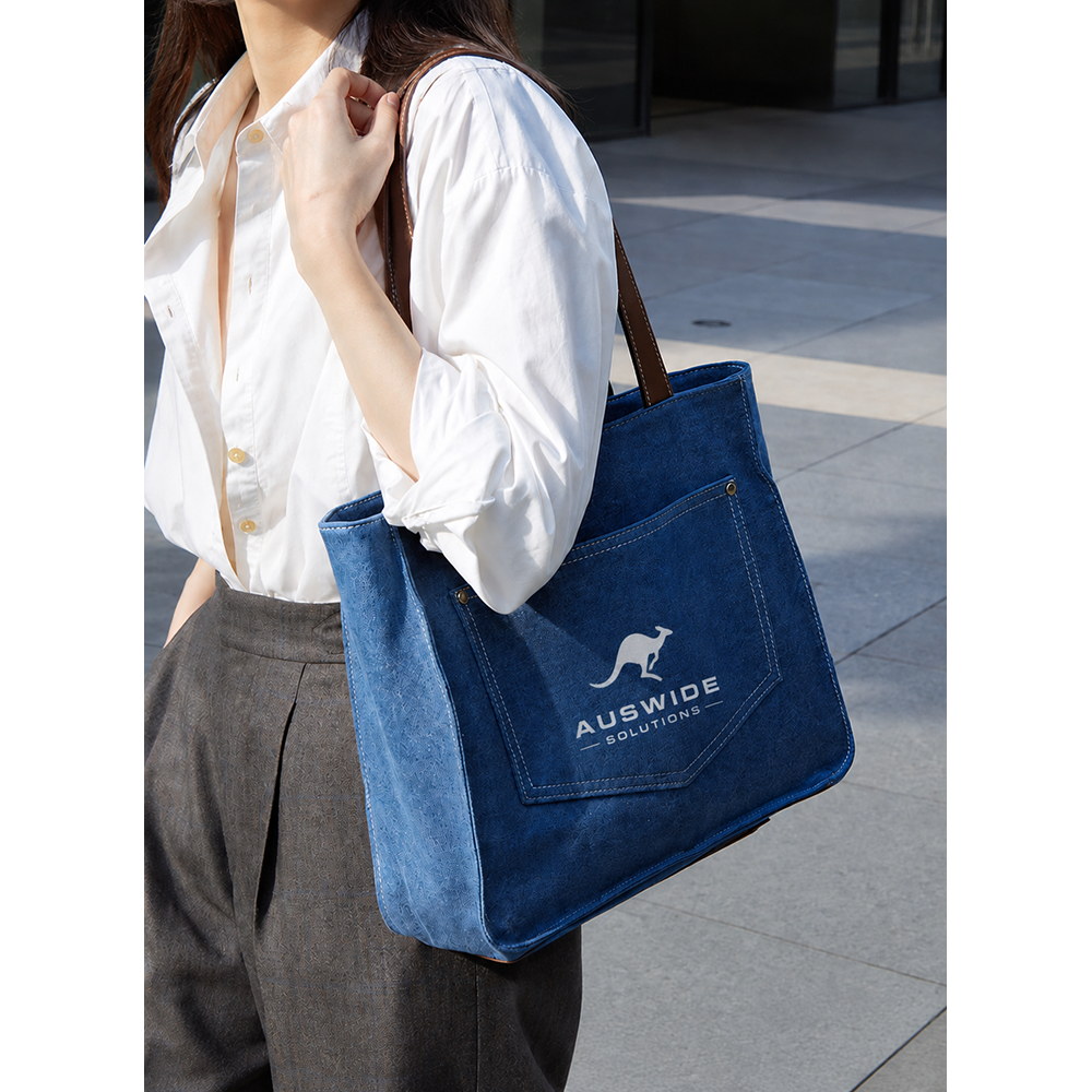 Denim Shoulder Bag - Image 4