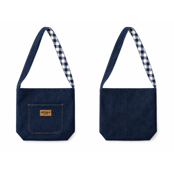 Denim Messenger Bag