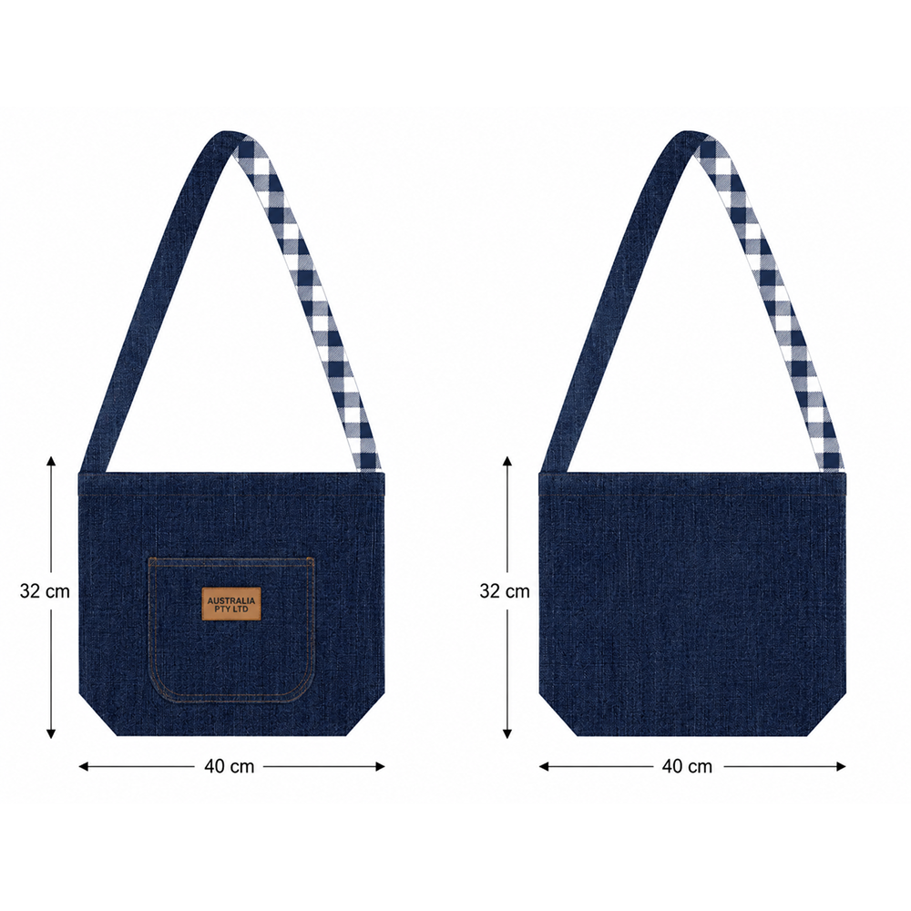 Denim Messenger Bag - Image 3