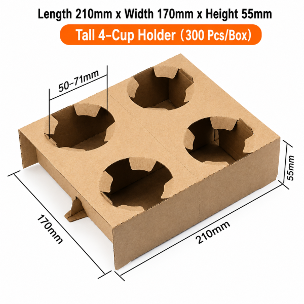 Paperboard Cup Carriers (1 to 4 cups)