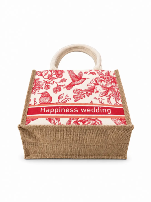 Delicate jute bags with canvas panels - Image 4