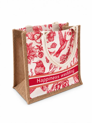 Delicate jute bags with canvas panels - Image 2