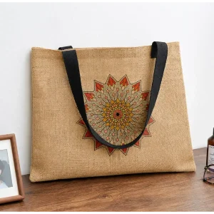 Natural Jute Fiber Tote Bags